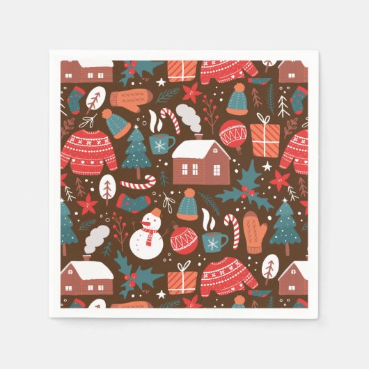 Serviette En Papier Noël (Devant)