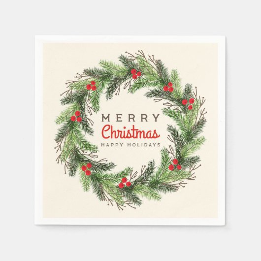 Serviette En Papier Noël (Devant)