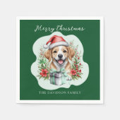 Serviette En Papier Noël à la chienne (Devant)