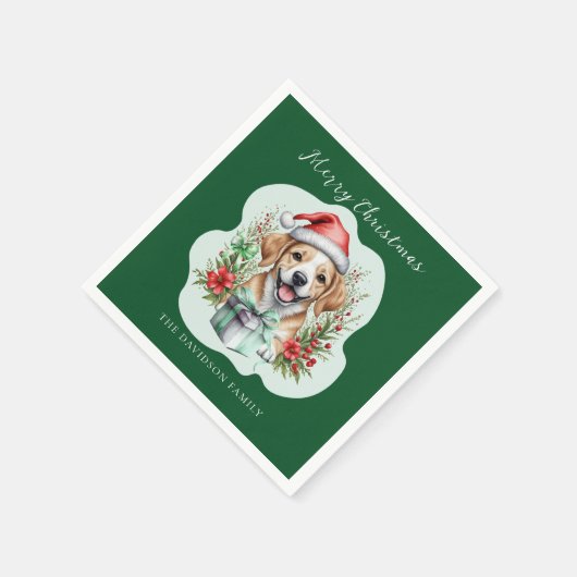 Serviette En Papier Noël à la chienne (Coin)