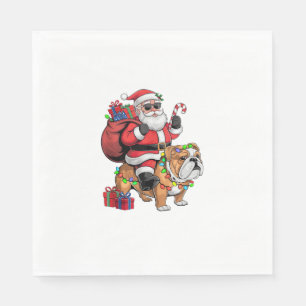 Serviette En Papier Noël à l'éclairage de Noël Père Noël équitation Bu