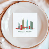 Serviette En Papier Noël à New York, Architecture Skyline