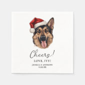 Serviette En Papier Noël Allemand Berger Chien Chien Personnalisé Salu (Devant)