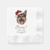 Serviette En Papier Noël Allemand Berger Chien Chien Personnalisé Salu (Devant)