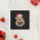 Serviette En Papier Noël amusant de Capybara (En situation)