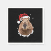 Serviette En Papier Noël amusant de Capybara (Devant)