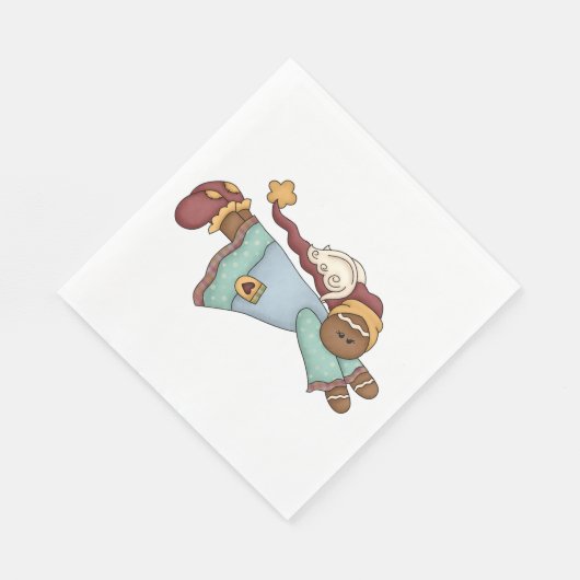 Serviette En Papier Noël Ange en pain d'épices (Coin)