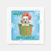 Serviette En Papier Noël Anglais Setter (Devant)