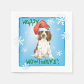Serviette En Papier Noël Anglais Springer Spaniel Napkins (Devant)