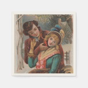 Serviette En Papier Noël, Angleterre - Publicité de l'ère victorienne,