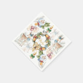 Serviette En Papier Noël aquarelle personnalisé (Coin)