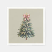 Serviette En Papier Noël Arbre Bow Coquette Xmas (Devant)