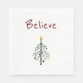 Serviette En Papier Noël Arbre mignonne Croire Parti moderne (Devant)