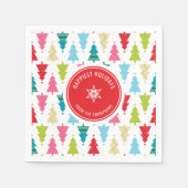 Serviette En Papier NOËL ARBRE MOTIF festif moderne minimal moderne (Devant)