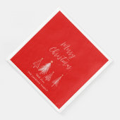 Serviette En Papier Noël Arbre vectoriel Joyeux Noël (Coin)