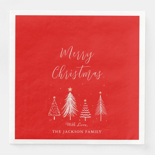 Serviette En Papier Noël Arbre vectoriel Joyeux Noël (Devant)