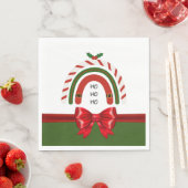 Serviette En Papier Noël Arc-en-ciel laissez neiger (En situation)