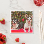 Serviette En Papier Noël au Chihuahua (En situation)