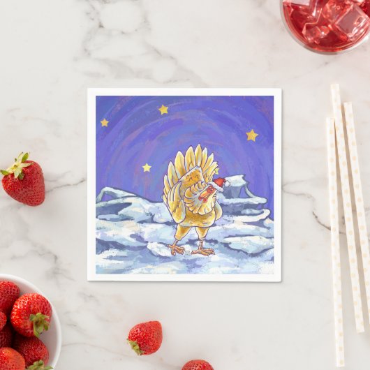 Serviette En Papier Noël au poulet (En situation)