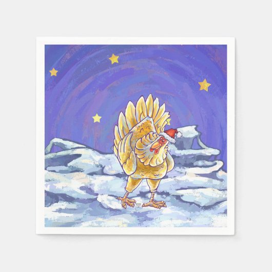 Serviette En Papier Noël au poulet (Devant)