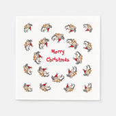 Serviette En Papier Noël aux cochons volants (Devant)