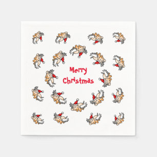 Serviette En Papier Noël aux cochons volants