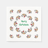 Serviette En Papier Noël aux cochons volants (Devant)