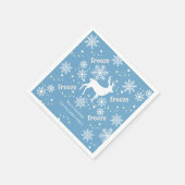 Serviette En Papier Noël aux rennes de Snowflakes (Coin)