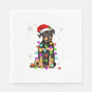 Serviette En Papier Noël avec le chien Rottweiler