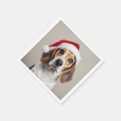 Serviette En Papier Noël beagle (Coin)