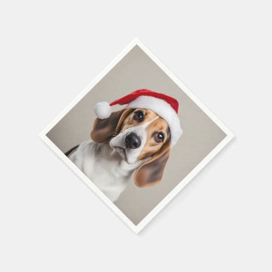 Serviette En Papier Noël beagle (Coin)