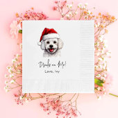 Serviette En Papier Noël Bichon Frise Chien Boit Sur Moi