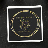 Serviette En Papier Noël Black Gold