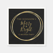 Serviette En Papier Noël Black Gold (Devant)