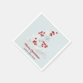 Serviette En Papier Noël blanc (Coin)