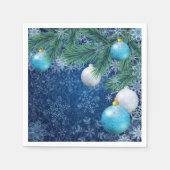 Serviette En Papier Noël blanc fascinant (Devant)