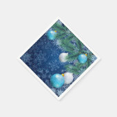 Serviette En Papier Noël blanc fascinant (Coin)