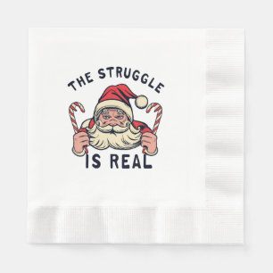 Serviette En Papier Noël blanc, LE COMBAT EST RÉEL