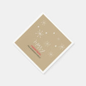 Serviette En Papier Noël blanc neige du village de campagne (Coin)