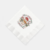 Serviette En Papier Noël blanc ; UGLY CHRISTMAS (Coin)
