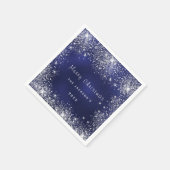 Serviette En Papier Noël bleu blanc parties scintillant poussière arge (Coin)