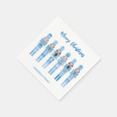 SERVIETTE EN PAPIER NOËL BLEU NUTCRACKER (Coin)
