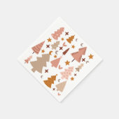 Serviette En Papier Noël Boho moderne hiver (Coin)