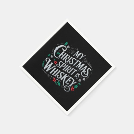 Serviette En Papier Noël Boire Whiskey Amateurs Boire Boire Boire Boir (Coin)