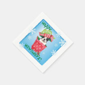 Serviette En Papier Noël Boston Terrier (Coin)