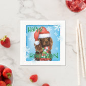 Serviette En Papier Noël Boykin Spaniel (En situation)