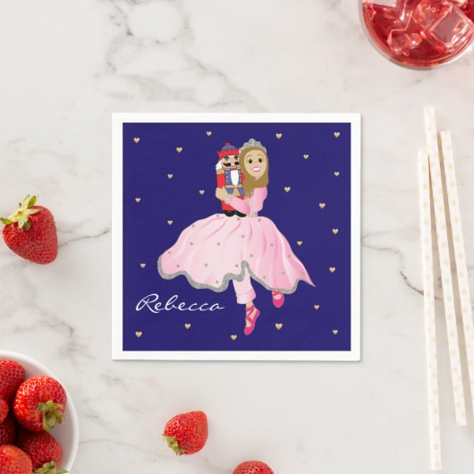 Serviette En Papier Noël Brown Ballerina Clara Plaque de papier (En situation)