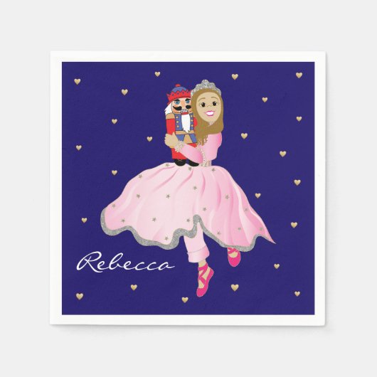 Serviette En Papier Noël Brown Ballerina Clara Plaque de papier (Devant)