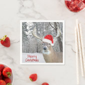 Serviette En Papier Noël Buck Dans Les Paniers À Neige (En situation)