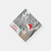 Serviette En Papier Noël Buck Dans Les Paniers À Neige (Coin)
